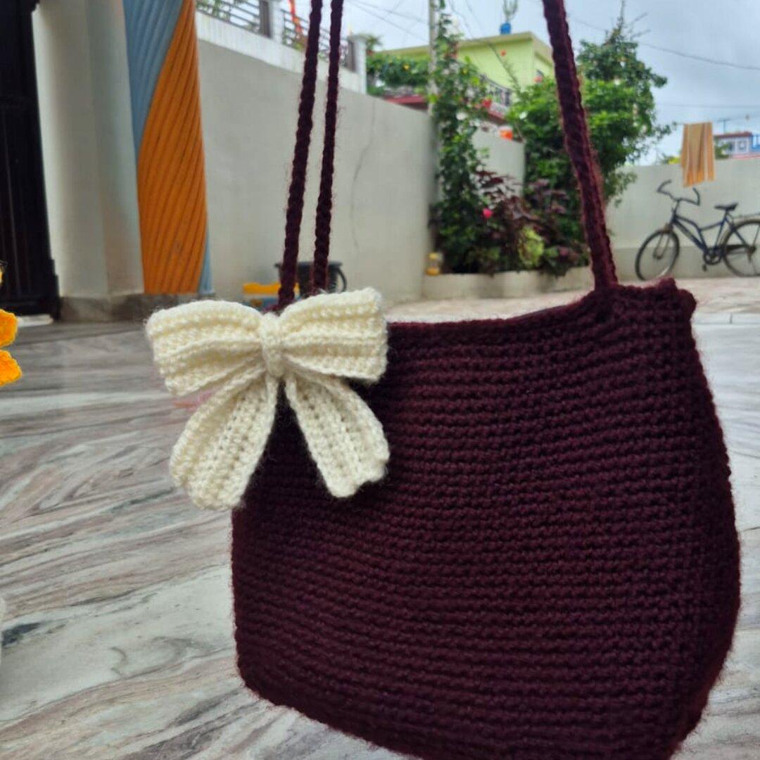 Crochet Bow Handbag